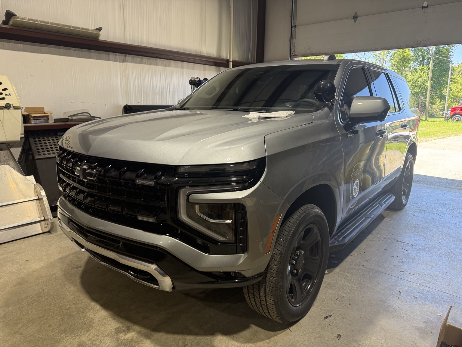 Chevrolet Tahoe public safety vehicle during a professional upfit